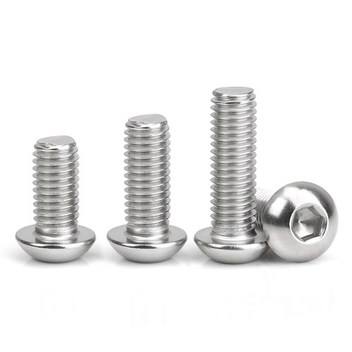 304 stainless steel semi-round head hexagonal screw pan head screw mushroom head round cup yuan cup M2.5M3M4M5