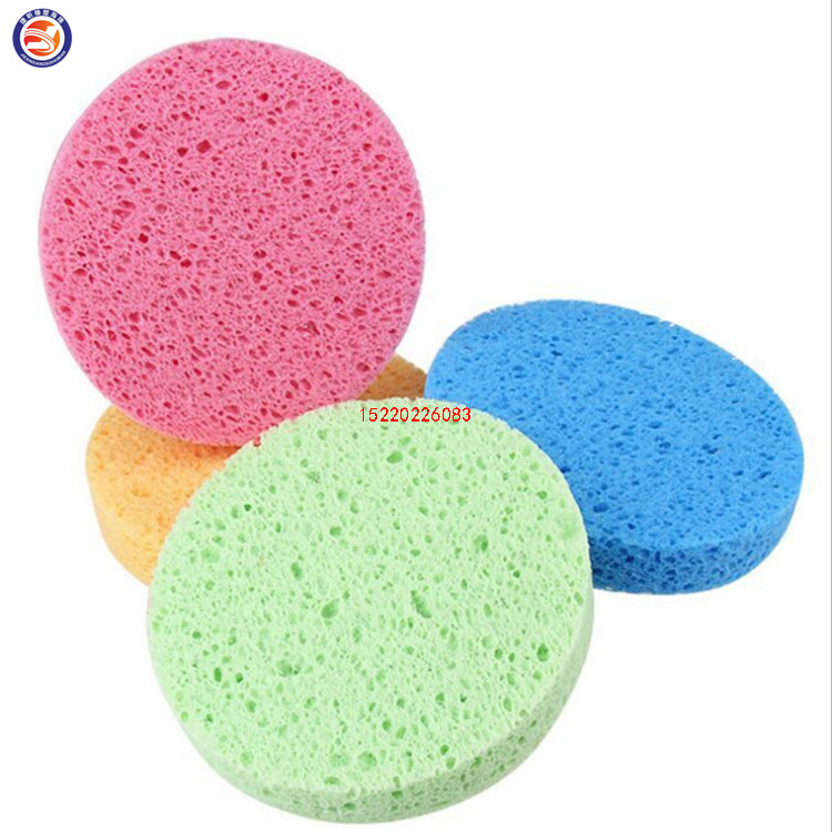 生产出口木浆棉 原料清洁沐浴搓澡优质海绵 毛孔清洁护肤棉