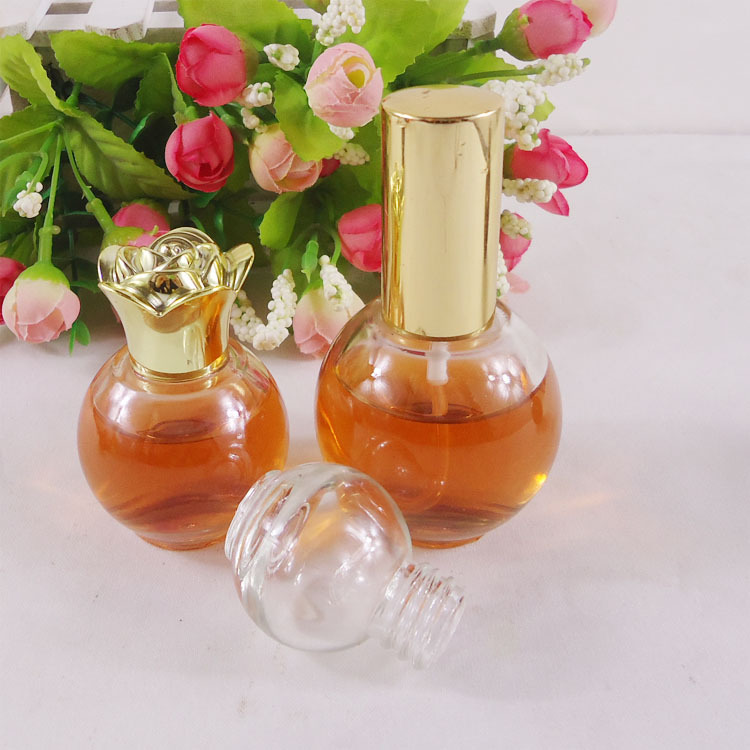 供应10ml20ml30ml50ml精油瓶化妆品玻璃瓶 圆球形香水瓶丝印logo