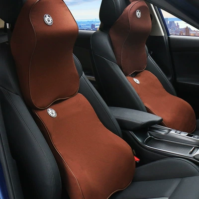 Pillow Lumbar Pillow Car Headrest | Headrest - coffee-brown-headrest
