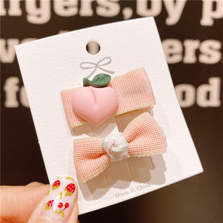 Nuevos accesorios para el cabello del bebé Bangs clip de horquilla para niñas clip de tocado a cuadros arco cartón traje horquilla para niños