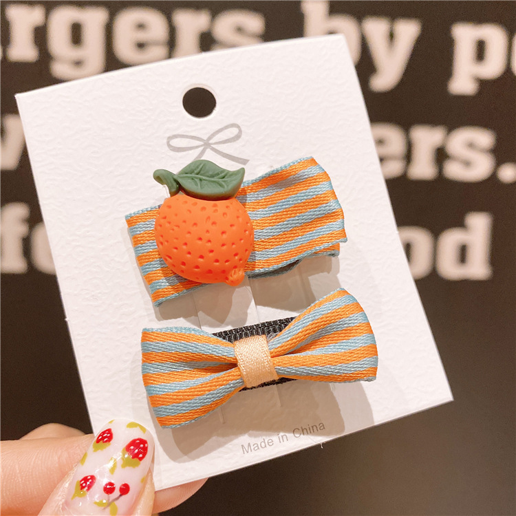 Nuevos accesorios para el cabello del bebé Bangs clip de horquilla para niñas clip de tocado a cuadros arco cartón traje horquilla para niños