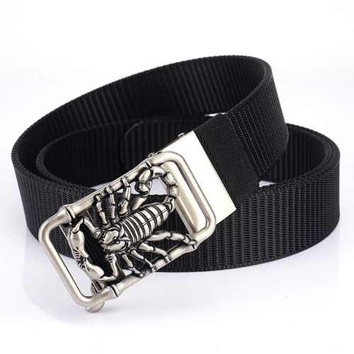 Thickened new toothless and holeless belt men's automatic buckle casual versatile belt belt nylon belt wholesale