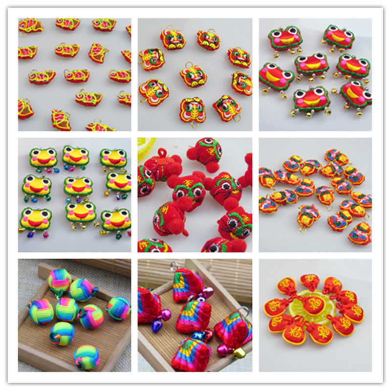 Dragon Boat Festival Mini Children's Necklace Accessories Sachet Wormwood Sachet Colorful Rope Bracelet Accessories Tiger Head Sachet Pendant