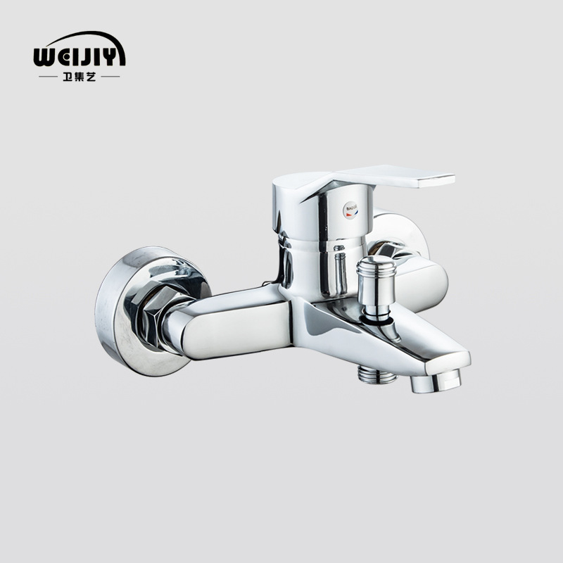 Factory Direct Supply Copper Yas Three-Way Shower Faucet Concealed Mixing Valve Bathtub Hot and Cold Shower Wall-Mounted Faucet