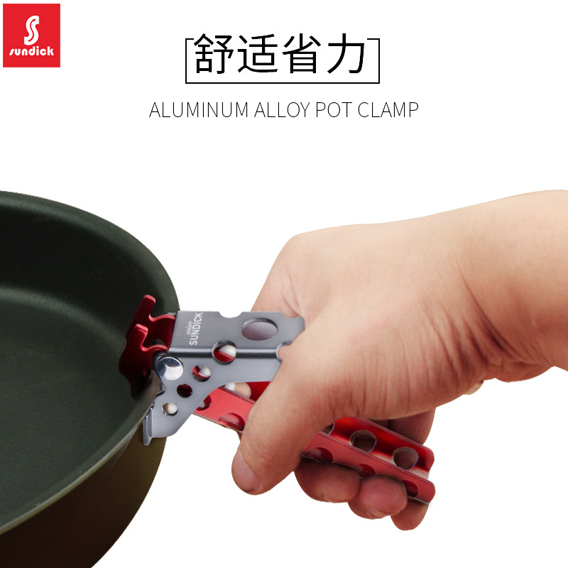 Acampar al aire libre accesorios olla de aleación de aluminio anti-scald antideslizante olla abrazadera olla alicates camping olla clip sartén clip