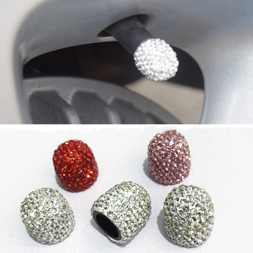 Cross-border new diamond-encrusted valve core tire caps creative valve caps automotive supplies tire decoration car accessories wholesale