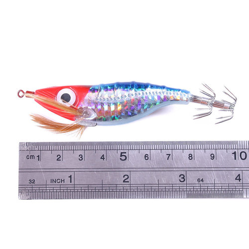 HENG JIA Hengjia Fishing Gear Luminous Horizontal Shrimp Bionic Bait 10cm9g Fishing Bait Squid Hook Luminous Squid Needle
