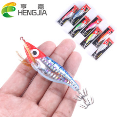 HENG JIA Hengjia Fishing Gear Luminous Horizontal Shrimp Bionic Bait 10cm9g Fishing Bait Squid Hook Luminous Squid Needle