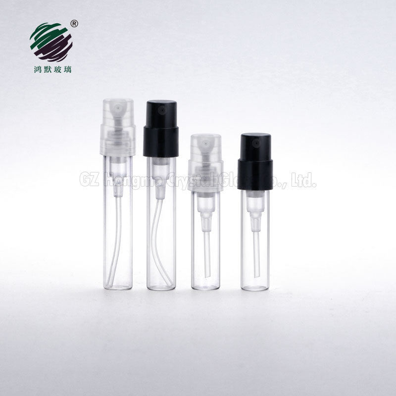 1.5毫升管制香水瓶1毫升拉管试样瓶香水喷雾分装瓶玻璃样瓶