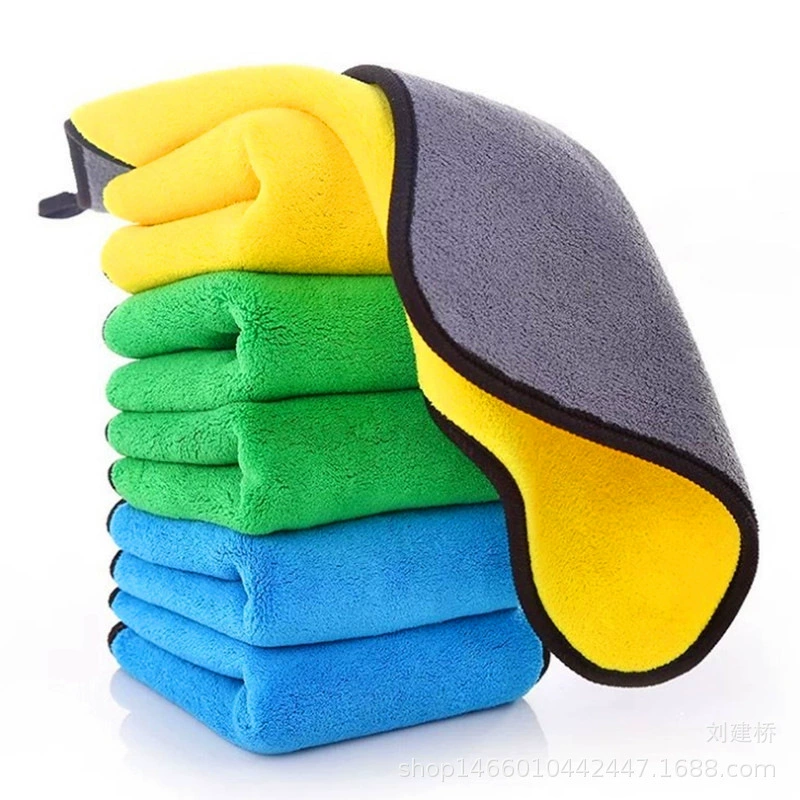 Коралловый бархат, бытовая уборка, уборка кухни, автомойка, полотенце, рулонное крашение, утолщенное водопоглощающее, не линяющее, двухцветное, двустороннее