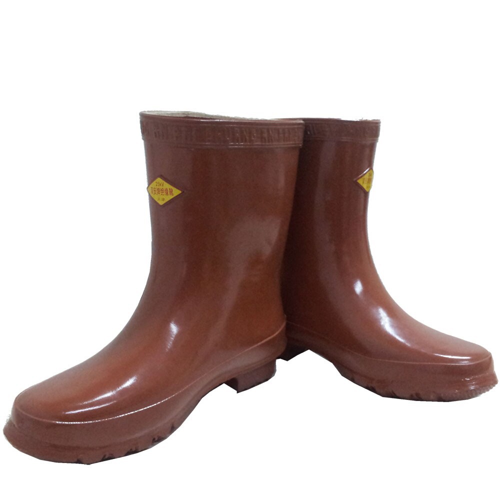 天津双安牌绝缘鞋 25KV电工电力橡胶带电作业劳保鞋电工雨靴批发