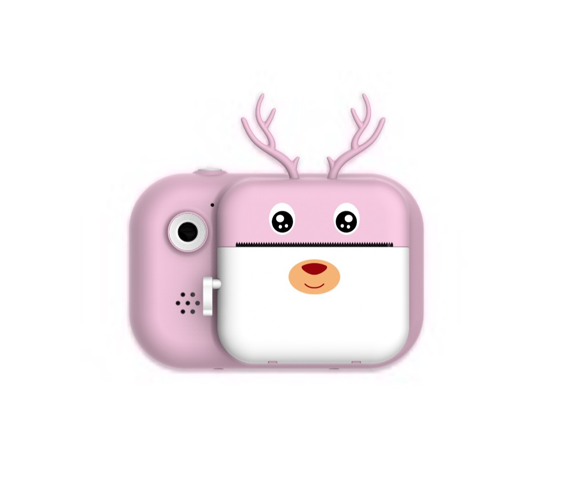 Niños mini impresión Polaroid cámara de impresión térmica cámara mini lente dual deportes fotografía regalo juguete