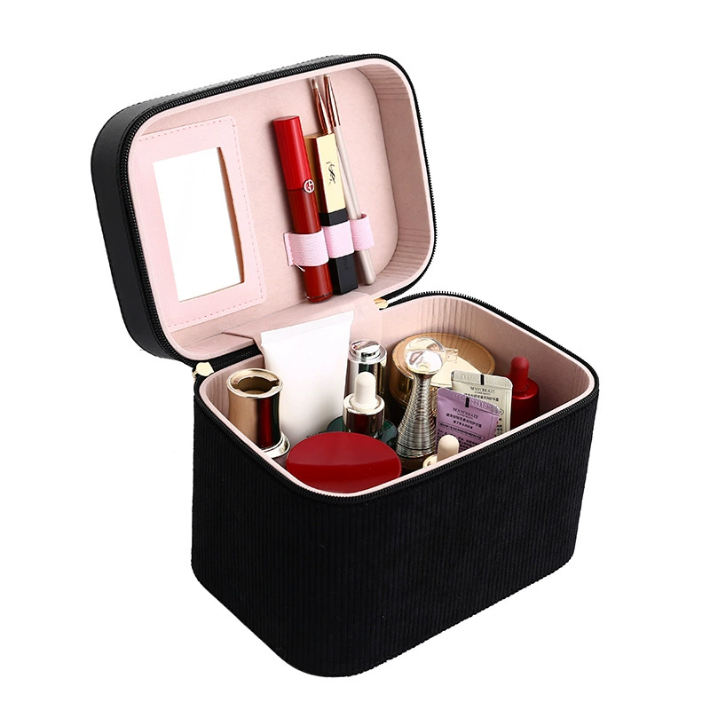 Handheld capacious storage box, cosmetic bag, (Physicals), Korean style