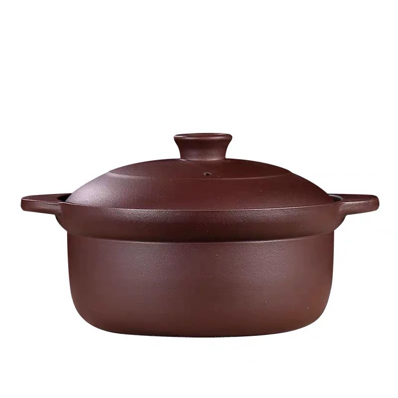 ЙиXing фиолетовая кастрюля - тушеное мясо и суп, газовая плита, беск coatingless здоровая кастрюля, яркое пламя, высокая термостойкость бытовая кастрюля