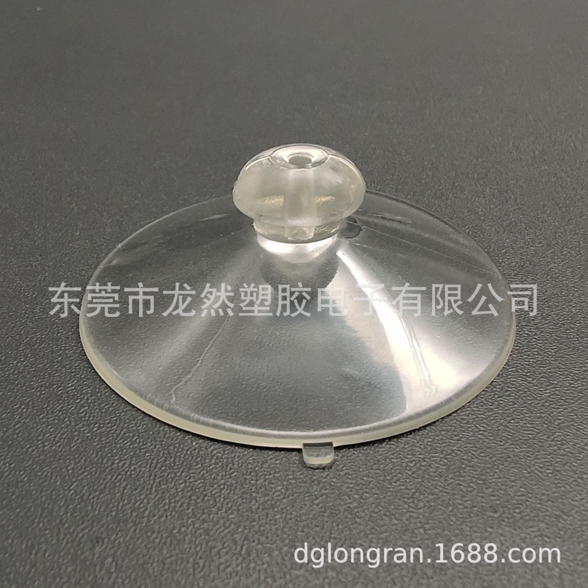 厂家直销 PVC透明50mm圆头小孔铁线吸盘 吸力家具挂件吸盘