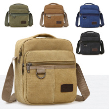 男士包包帆布单肩包 时尚复古休闲帆布斜挎包休闲手提包支持代发