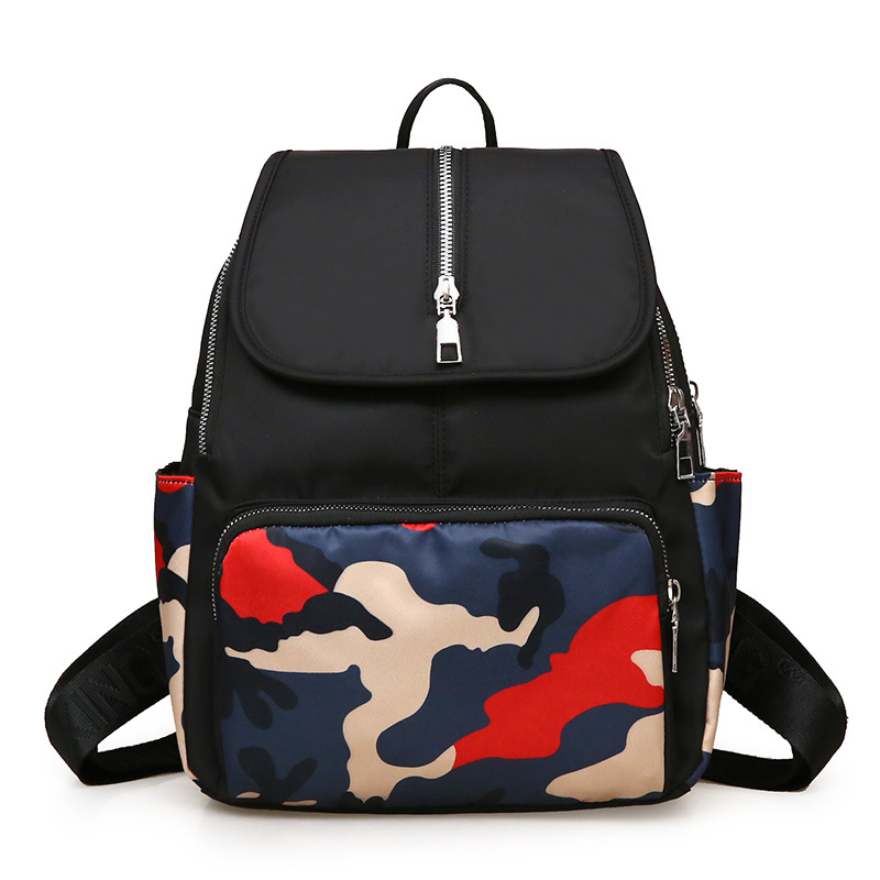 Estilo étnico chino de moda patrón impreso mochila de las mujeres de tela Oxford viaje de ocio ligero de gran capacidad mochila