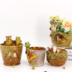 Modern Nordic home ceramic animal succulent flowerpot creative simple desktop window display crafts storage small ornaments