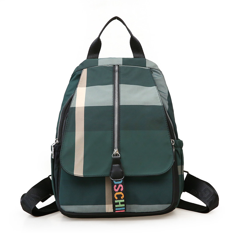 Mochila de tela Oxford para mujer 2020 primavera nuevo estilo coreano casual bolsa de lona pequeña mochila a cuadros estilo británico mochila