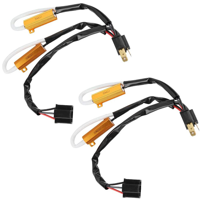 H4 LED Far Dekoderi, 9003 HID Üçün Rezistorlu Kabel Dəsti