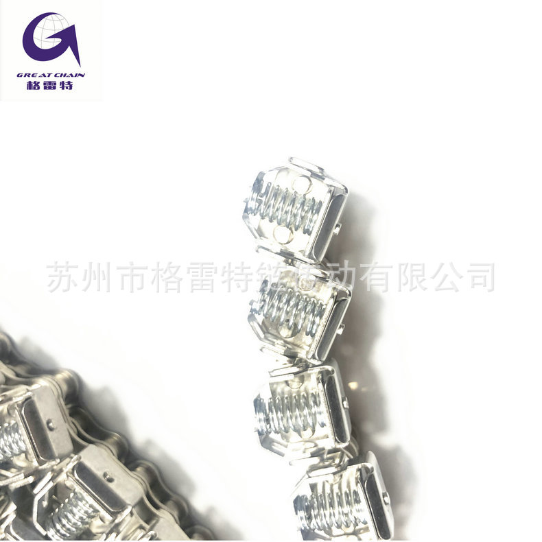 厂家供应不锈钢夹膜链 四分夹膜链夹纸链条 双排夹膜链压膜链条