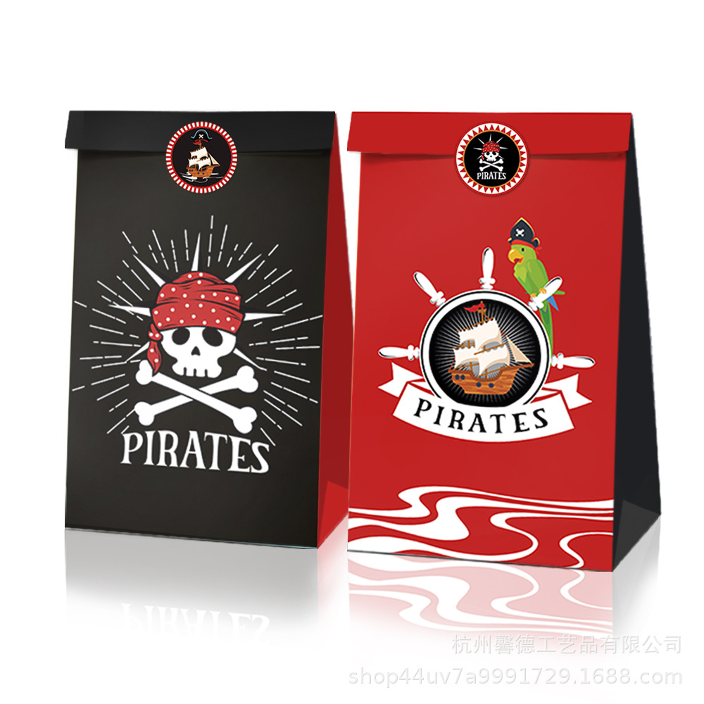 LB022 Amazon eBay bolsa de papel Barco Pirata fiesta bolsa bosque animal caramelo bolsa regalo bolsa de papel