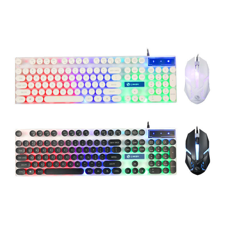 Limei GTX300 Punk Edition Keyboard Mouse suit Suspension Round Keycap Chicken Game Office Cross-border