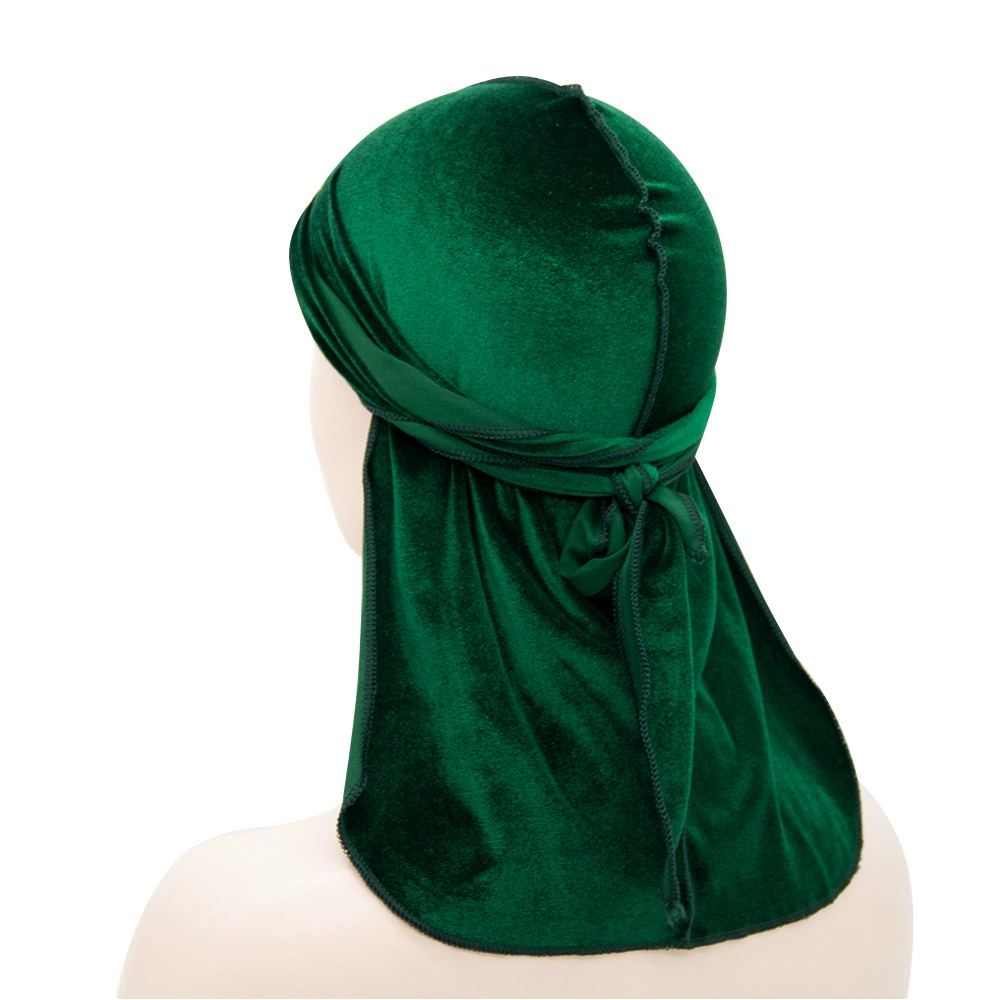 Velvet durag (Velvet swan) 100 cm, hip-hop scarf hat, oversized velvet headwrap