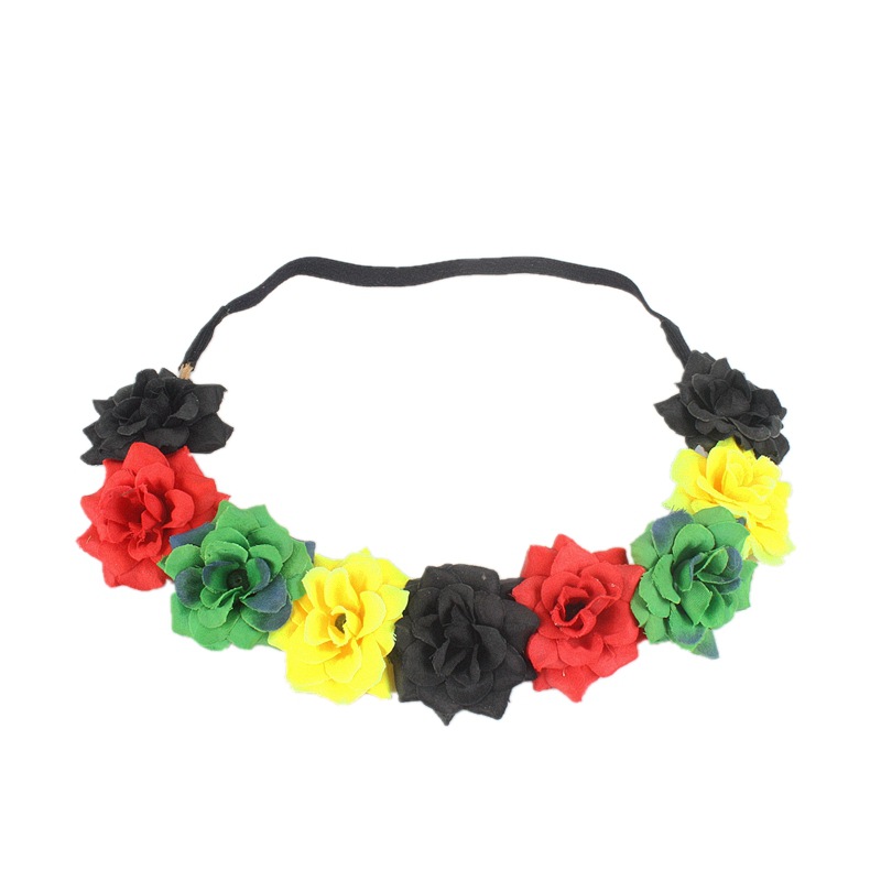 Nueva Europa y América vacaciones junto al mar accesorios para el cabello FIESTA DE Halloween Garland oro plata flor tocado banda de pelo para las mujeres