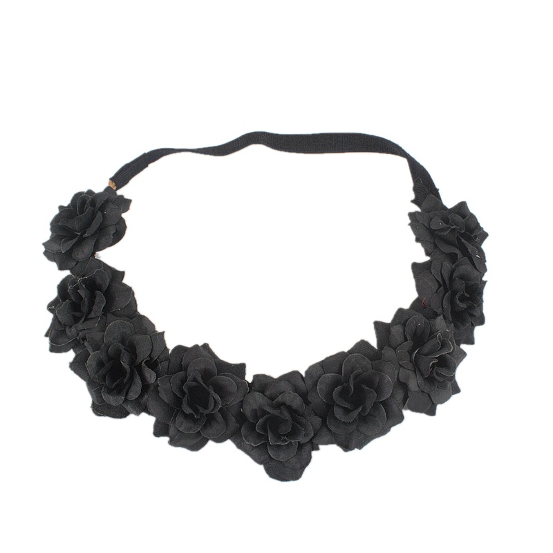 Nueva Europa y América vacaciones junto al mar accesorios para el cabello FIESTA DE Halloween Garland oro plata flor tocado banda de pelo para las mujeres