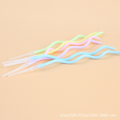 Internet celebrity A16 spiral rotating twist candle birthday cake party supplies curve candle party candle