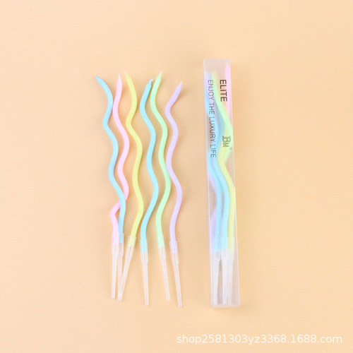 Internet celebrity A16 spiral rotating twist candle birthday cake party supplies curve candle party candle