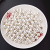 Factory wholesale highlight cream white half -hole ABS imitation pearl DIY jewelry accessories