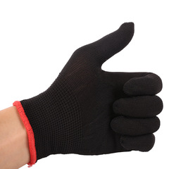 Transmit Beauty Wholesale Finger Pain Relief Left Hand Guitar Gloves Nylon Black Musical Guitar Finger Protection Case