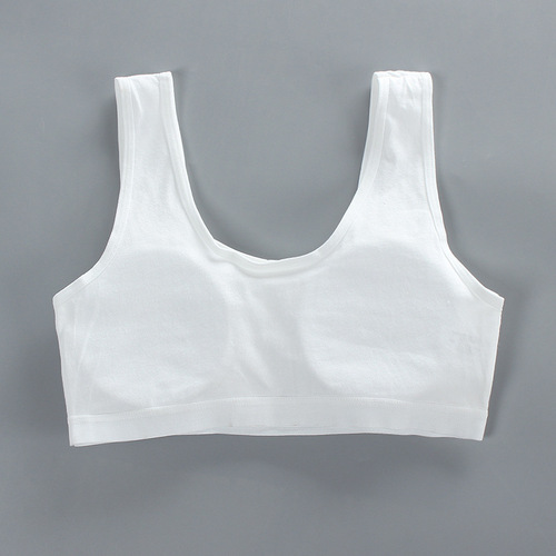 Girls' development period student vest style children's small suspender belt single layer without steel ring with inserts wholesale