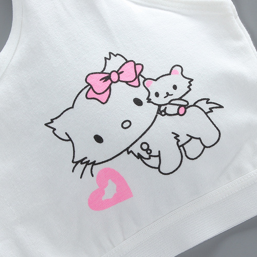 Girls' development period student vest style children's small suspender belt single layer without steel ring with inserts wholesale