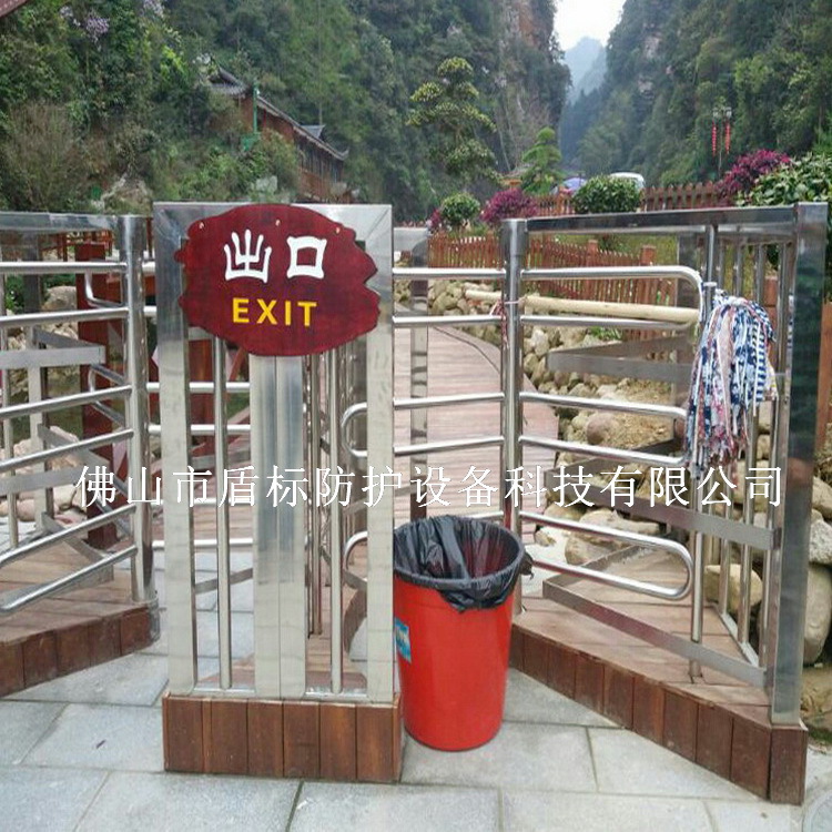 车站门DB半高单向门 不锈钢梳状单向转闸 可以做出口单限闸机