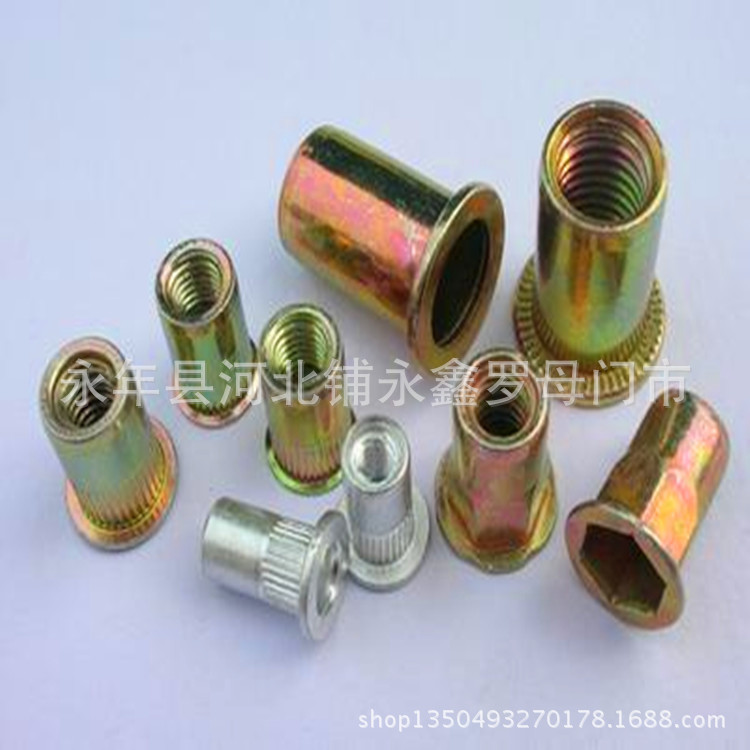 螺母厂家供应沉头竖纹铆螺母 M4-M10沉头竖纹铆螺母 拉铆螺帽