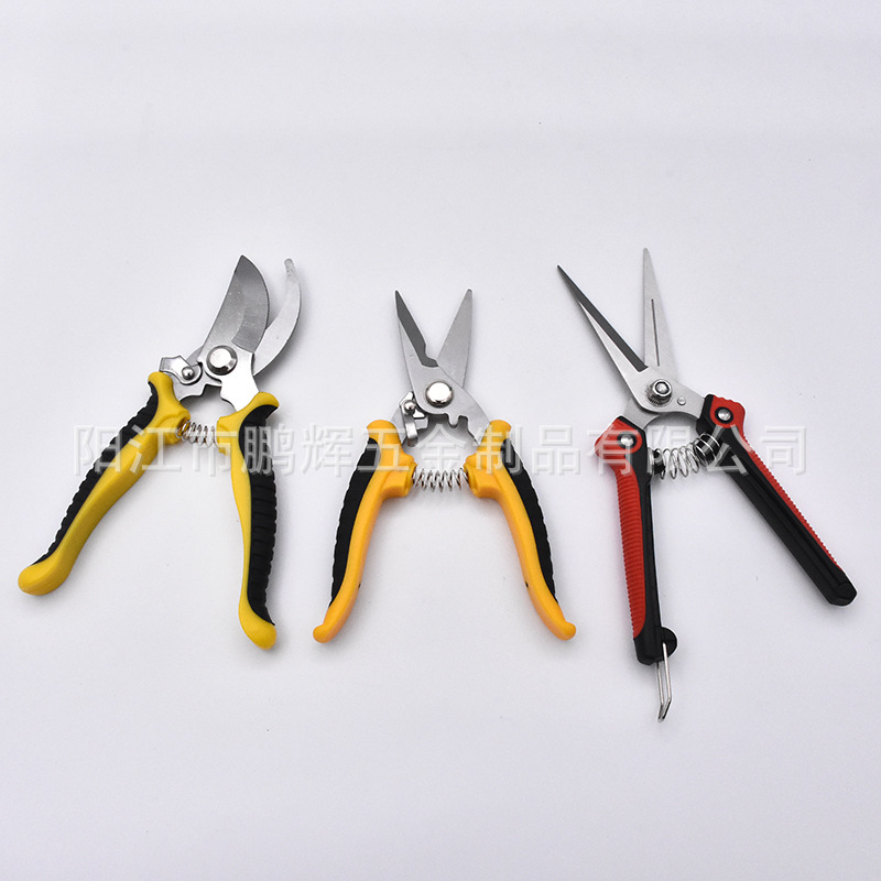 Amazon tijeras de jardín de tres piezas codo tijeras de rama gruesa puntiaguda flor rama tijeras herramientas de jardinería tijeras de podar traje