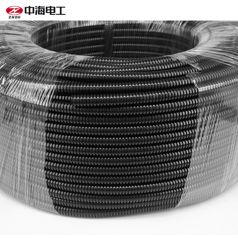 AD15.8PA尼龙阻燃波纹管汽配耐高温穿线套管塑料绝缘浪管100米/卷
