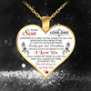 Wish new peach heart gives me the Wife necklace for my Son love pendant sweater chain