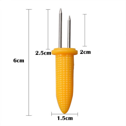 6PCS stainless steel corn roasting needle barbecue skewer barbecue tool accessories outdoor camping barbecue fork fruit fork