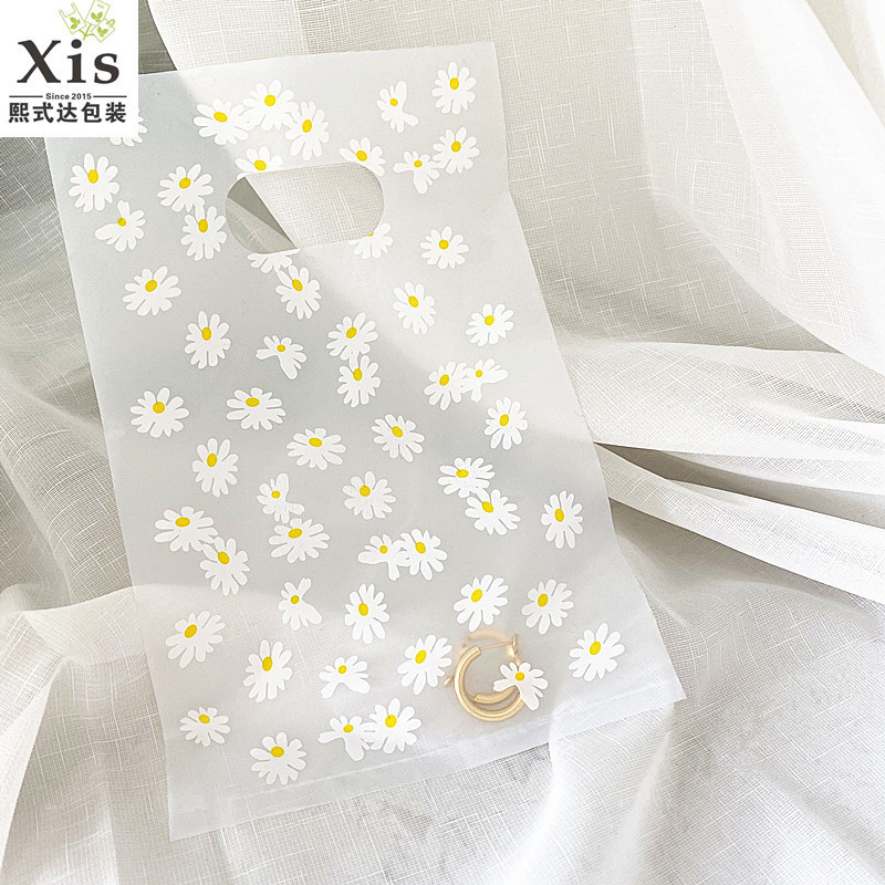 Fashionable Classic Daisy Plastic Handbag Jewelry Pouch for Earrings, Face Masks, and Trendy Small Gift Storage