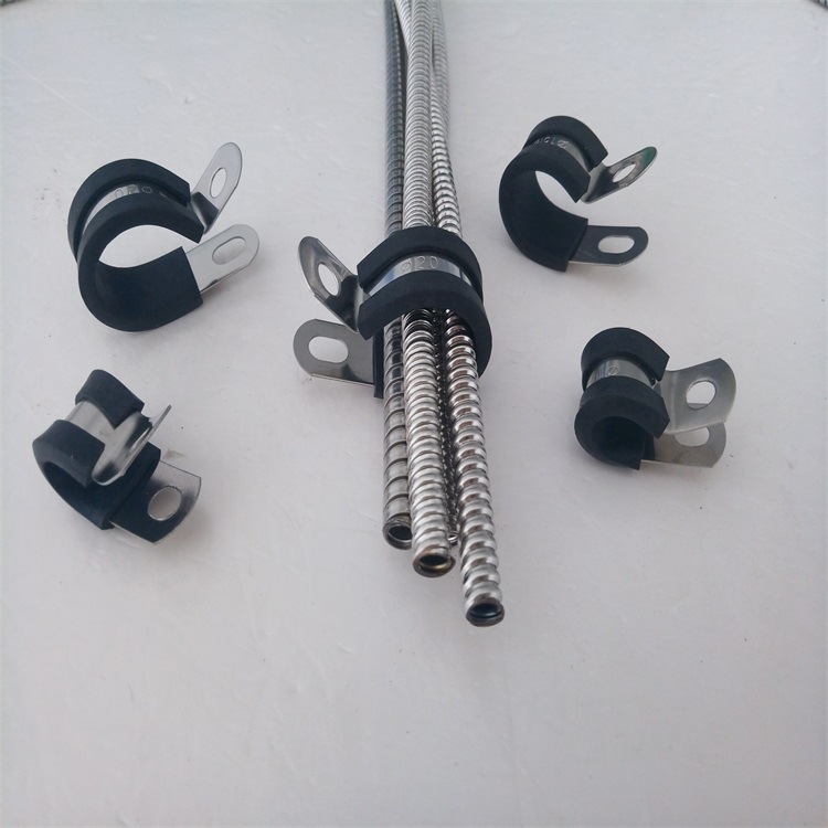 上海现货出售304包胶管夹 线束线缆紧固夹 316带胶喉箍