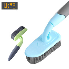 Rubberized long-handled tile floor brush bathtub brush bathroom large-head hard-bristled toilet tile bathroom cleaning brush