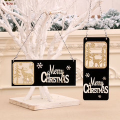 2020 New Black Gold Christmas Wooden 3D Letter Plaque Hotel and Mall Entrance Welcome Sign Laser Engraving