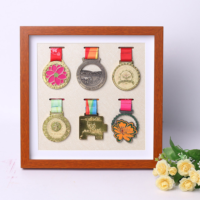 Honor Silver Medal Badge Creative Photo Frame Storage Frame Wholesale Photo Frame Storage Frame Medal Display Frame Wall Hanging