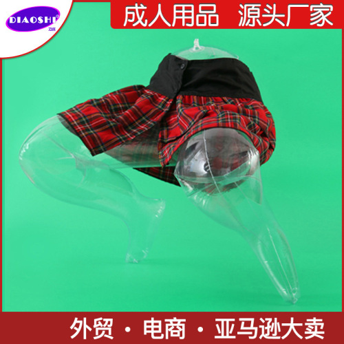 Jiao Brand Transparent Inflatable Doll with M-Leg Gun Frame Silicone Inflatable Doll Manufacturer Transparent Gun Frame Wholesale