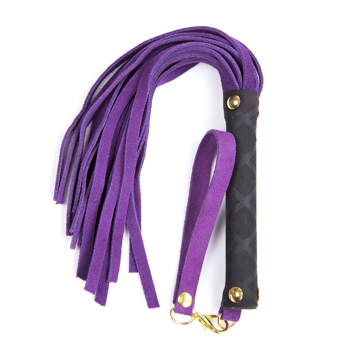 Tienda de la fábrica sexy de cuero negro látigo flojo látigo de piel de vaca sexy aleteo etapa accesorios juguetes de encuadernación suministro de la venta caliente